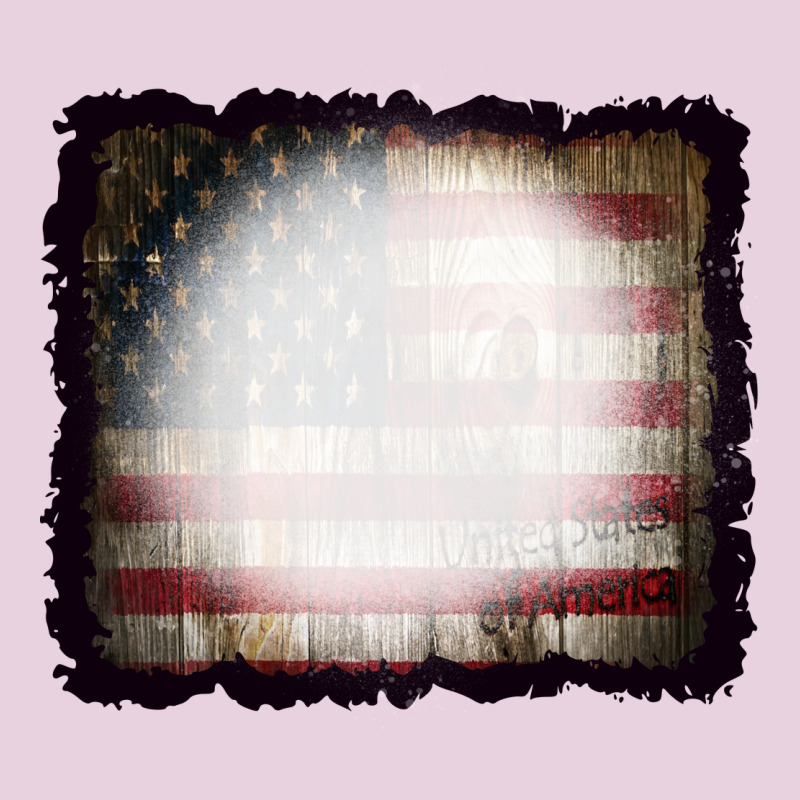 America Wood Flag With Bbeach Effect Classic Tee by CowCowDesign | Teevron