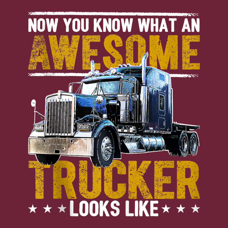 Awesome Trucker Big Rig Semi Trailer Truck Driver Gift Men Tank Top Long Sleeve Tee by linhVisuals | Teevron