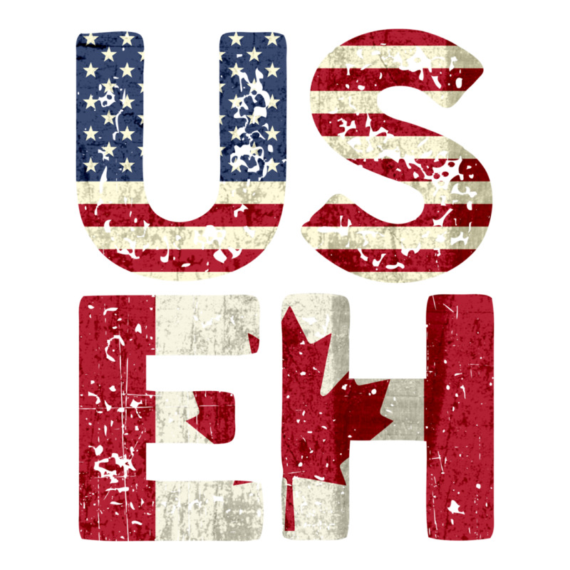 Canada Us Eh American Canadian Flag Vintage America Colors Patriotic G Long Sleeve Tee by linhVisuals | Teevron