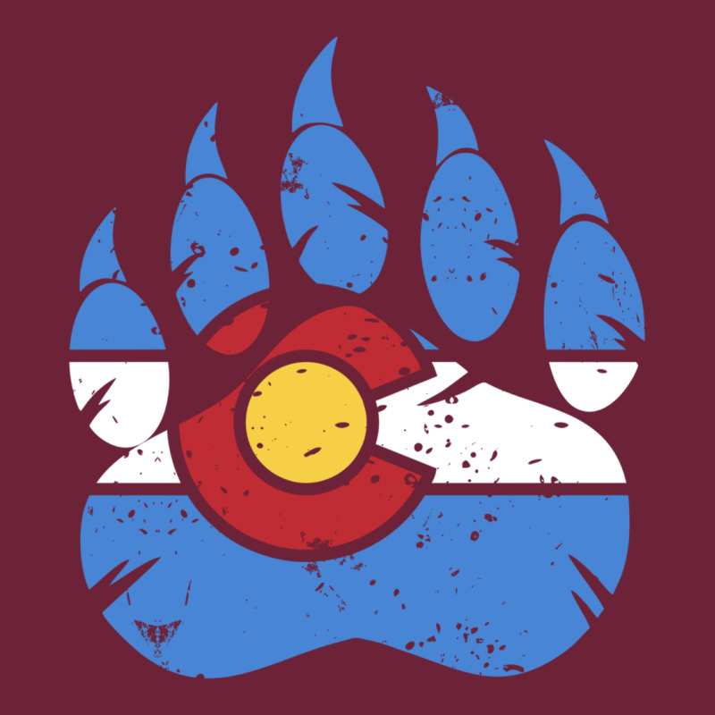 Colorado State Flag Bear Paw Print Pocket Place Long Sleeve Tee by linhVisuals | Teevron