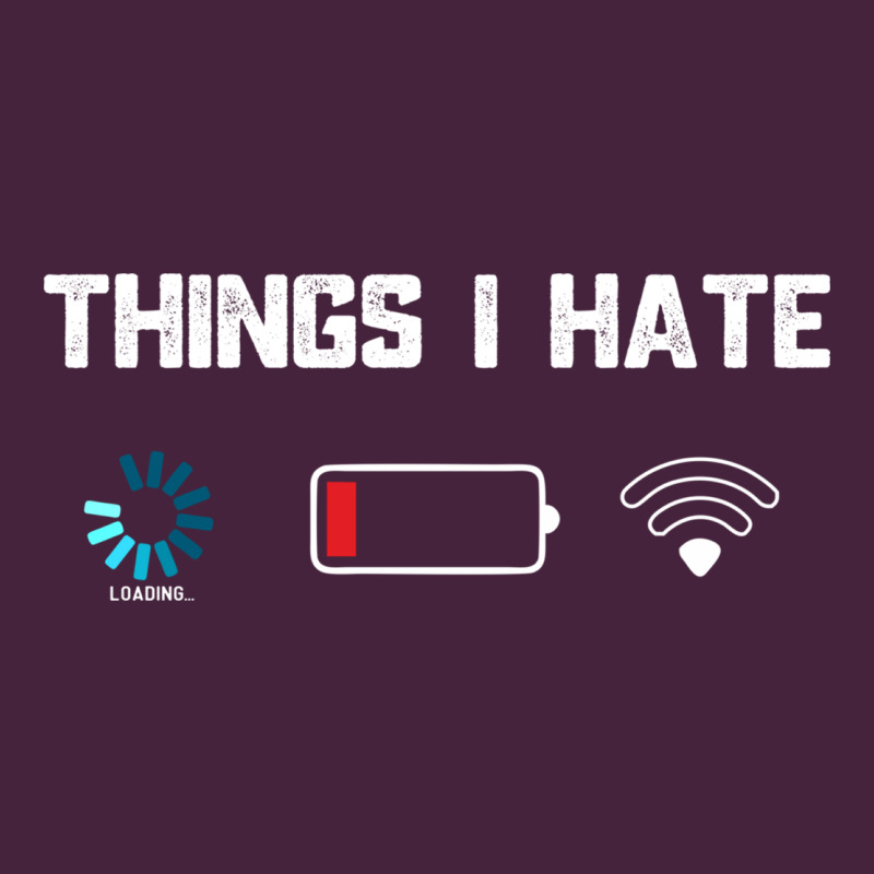 Funny Things I Hate Low Battery And Wifi Connection Long Sleeve Tee by linhVisuals | Teevron