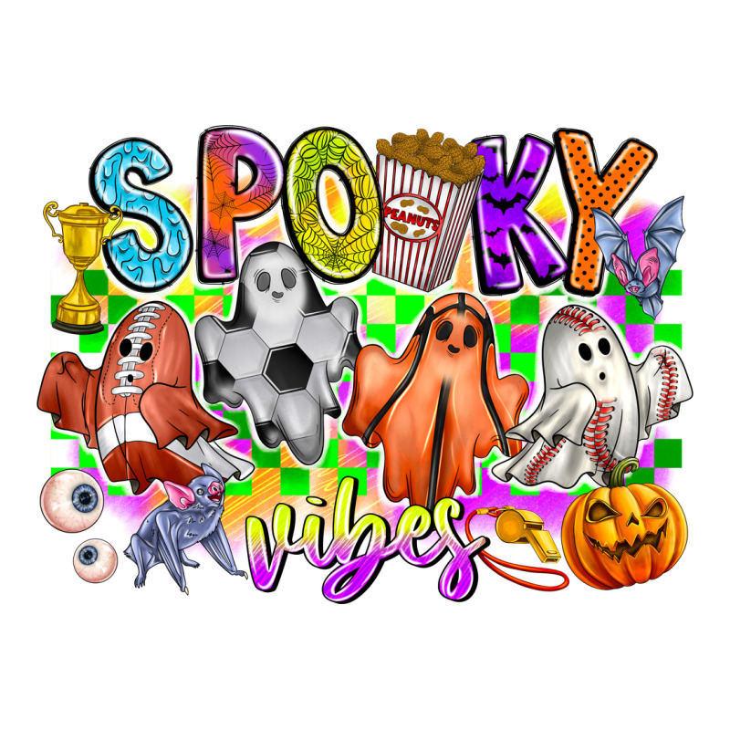 Spooky Vibes Ghost Long Sleeve Tee by CowhideDigitalArt | Teevron
