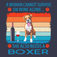 Boxer T  Shirt A Woman Cannot Survive On Wine Alone She Also Needs Box Long Sleeve Tee | Teevron