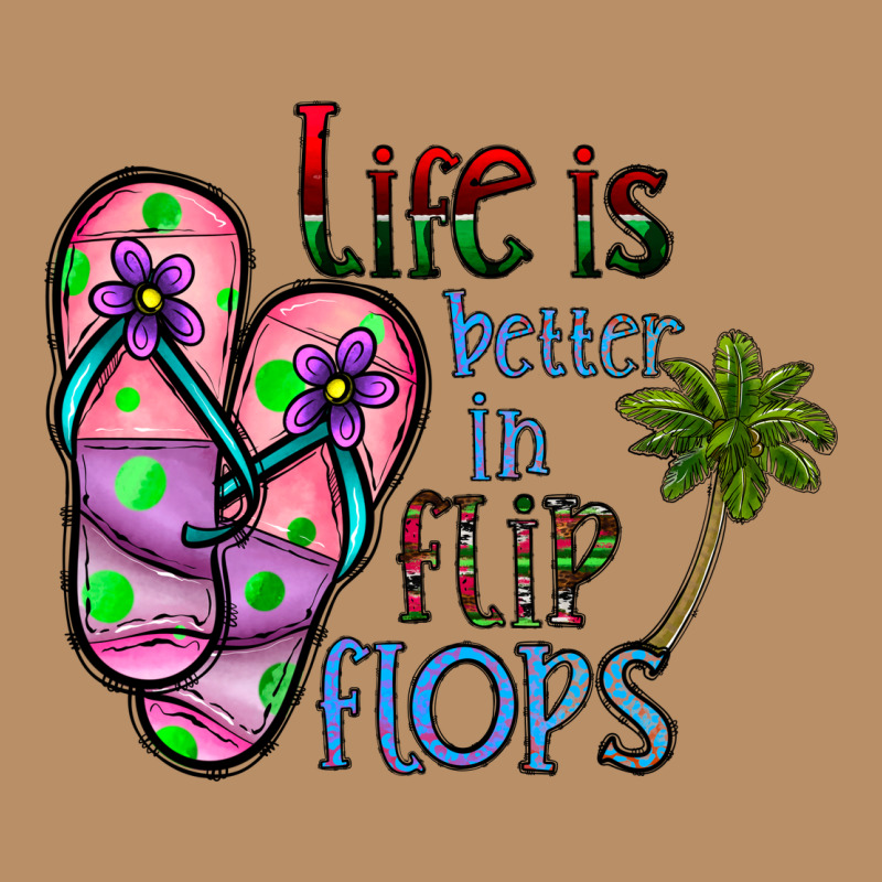 Life Is Better İn Flip Flops Vintage Hoodie by CowhideDigitalArt | Teevron