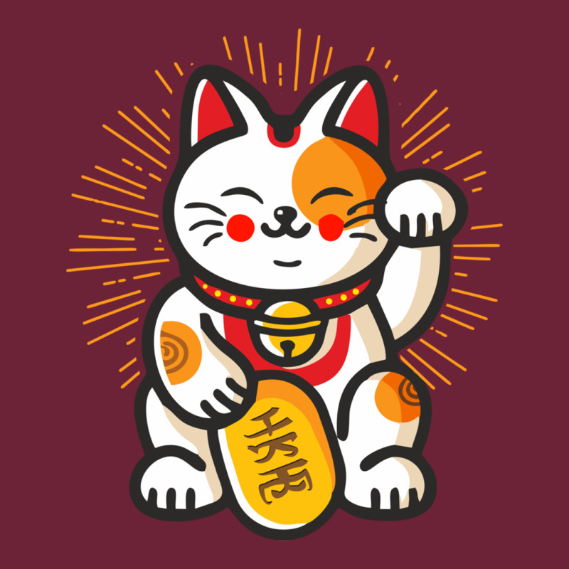 Maneki Neko Lucky Cat Money Feline Japanese Good Luck Charm Kitten Gif Long Sleeve Tee by linhVisuals | Teevron