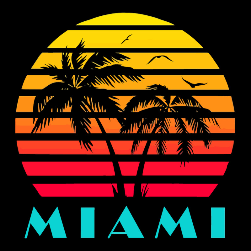 Miami 80s Sunset Long Sleeve Tee by linhVisuals | Teevron