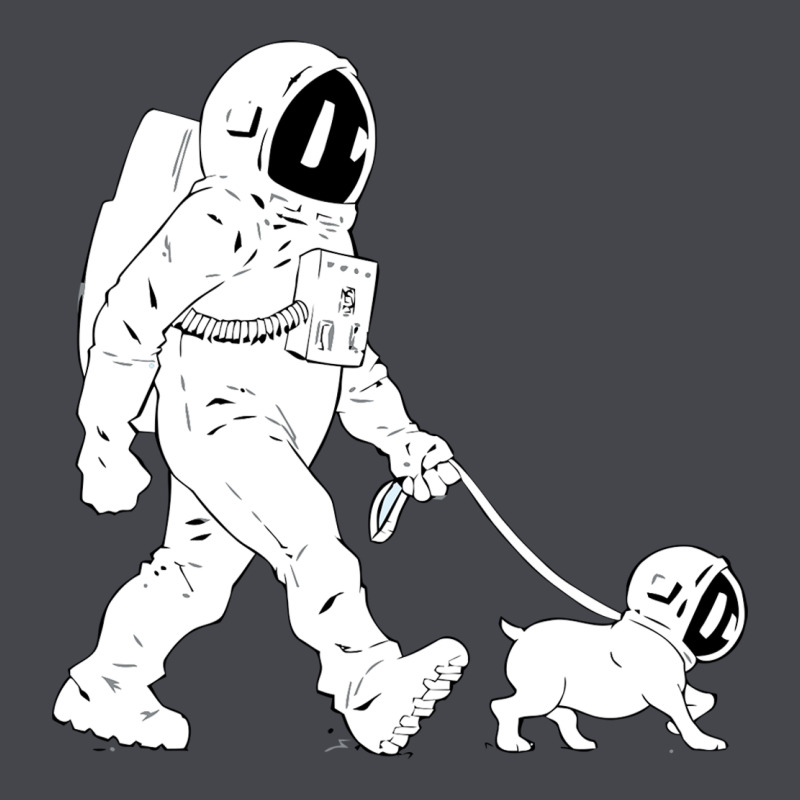 Walking The Dog Astronaut Long Sleeve Tee by linhVisuals | Teevron