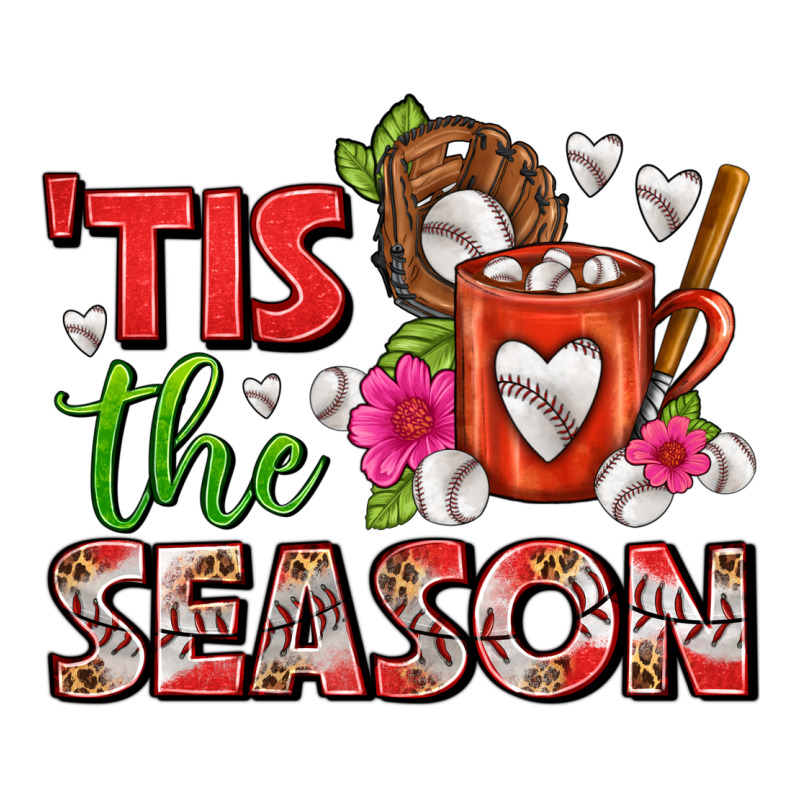 Tis The Season Baseball Coffee Mug Premium Tee by FaDigitalArtStudio | Teevron