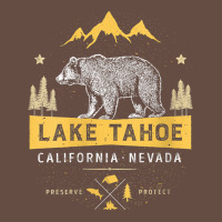 Womens Lake Tahoe National Park California Nevada Vintage Bear Men V N Long Sleeve Tee | Teevron