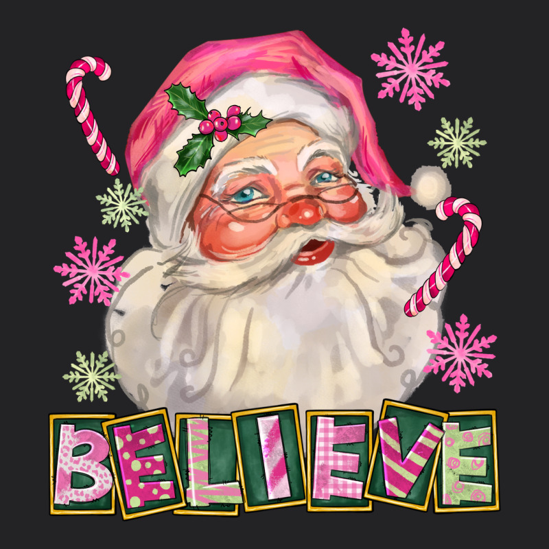 Pink Believe Santa Christmas Vintage Tee by FaDigitalArtStudio | Teevron