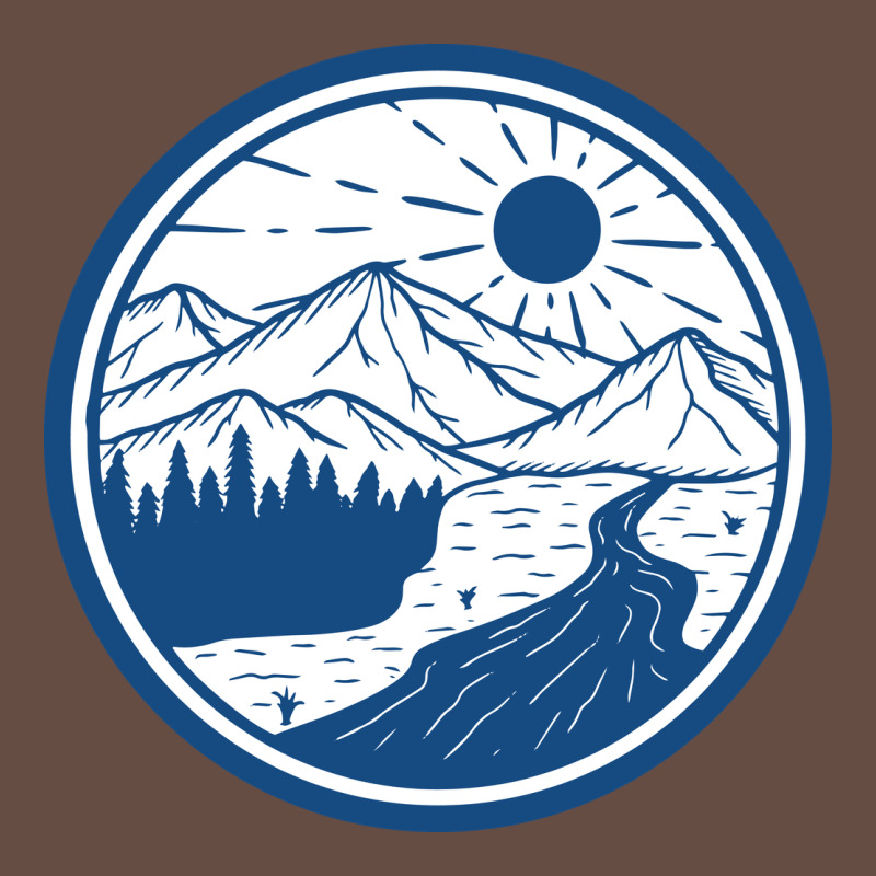 River Mountain Badge Long Sleeve Tee by linhVisuals | Teevron