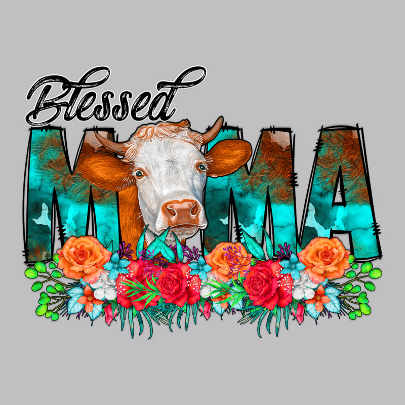 Blessed Mama Flowers Cow Classic Tee by CowCowDesign | Teevron