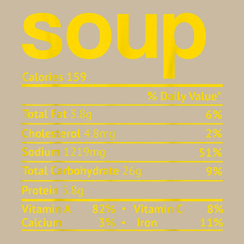 Soup Nutrition Facts Funny Thanksgiving Christmas Food Long Sleeve Tee by linhVisuals | Teevron