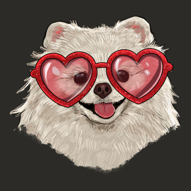 White Pomeranian With Love Glasses Heavy Core Tee by RanaPortraitStore | Teevron