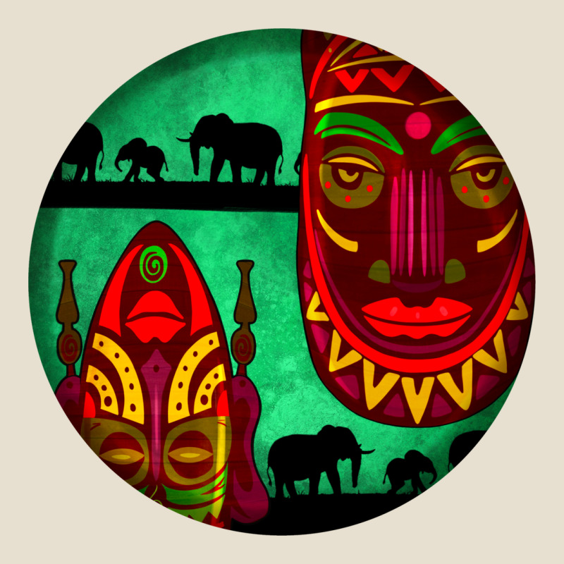 African Masks Round Earrings 3 Urban Heavy Tee by BundleAndBundleShop | Teevron