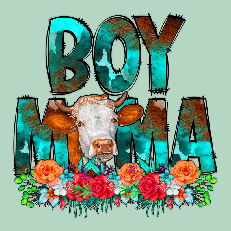 Boy Mama Flowers Cow Classic Tee by CowCowDesign | Teevron