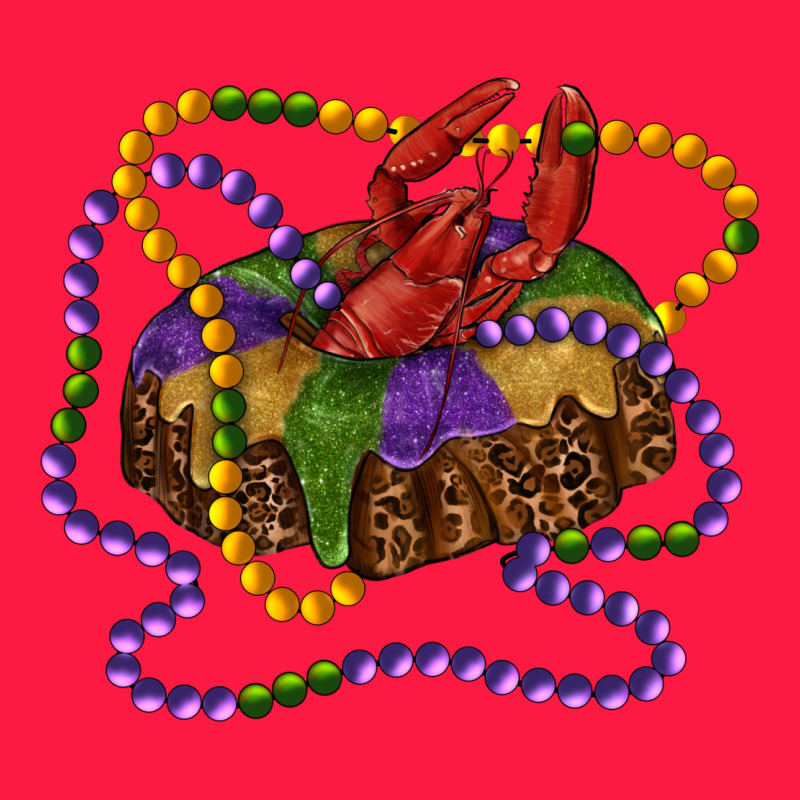 Mardi Gras Craw Fish King Cake With Leopard Zipper Hoodie by RanaPortraitStore | Teevron