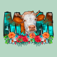 Cow Mom Turquoise Tooled Leather Flowers Classic Tee | Teevron