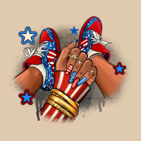 America Afro Girl Sneakers Heavyweight Sweatshirt | Teevron