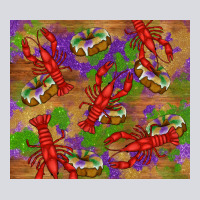 Mardi Gras Crawfish King Cake Zipper Hoodie | Teevron