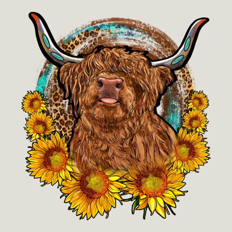 Cow Sunflower Leopard Heavy Core Tee by OliviaCreatesArt | Teevron