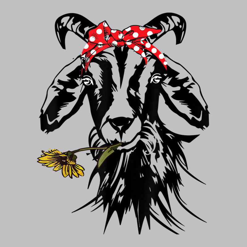 Women's Goats Bandana Farm Animal Lover Funny Goat Graphics T Shirt Long Sleeve Tee by linhVisuals | Teevron