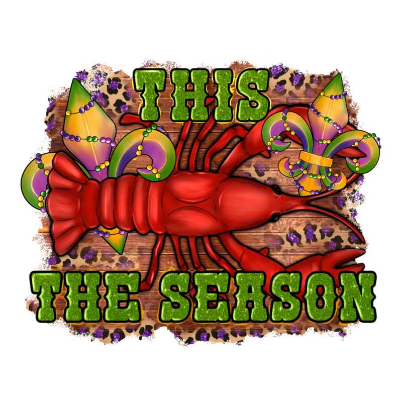 Mardi Gras This The Season Crawfish Fleur De Lis Zipper Hoodie by RanaPortraitStore | Teevron