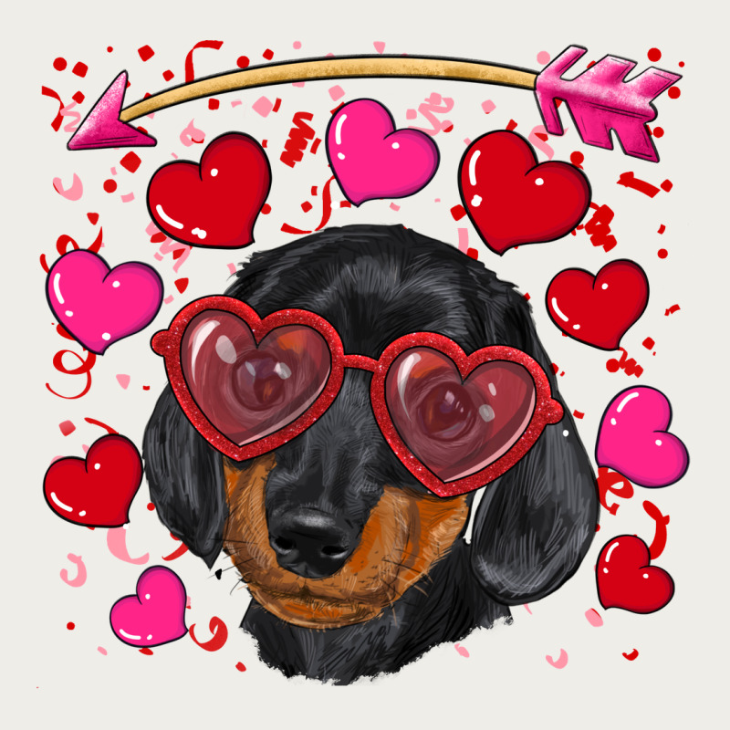 Valentine's Day  Dachshund Puppy Zipper Hoodie by RanaPortraitStore | Teevron