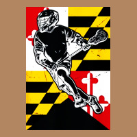 Lacrosse Player Maryland Flag Lax Lacrosse Stick Retro Long Sleeve Tee | Teevron