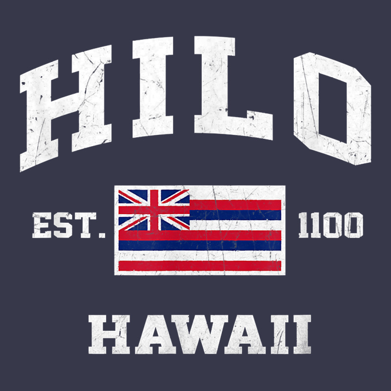 Hilo Hawaii Hi Vintage State Athletic Style T Shirt Long Sleeve Tee by linhVisuals | Teevron
