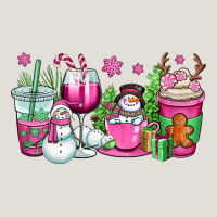 Pink Christmas Snowman Coffee Cups Heavy Core Tee | Teevron