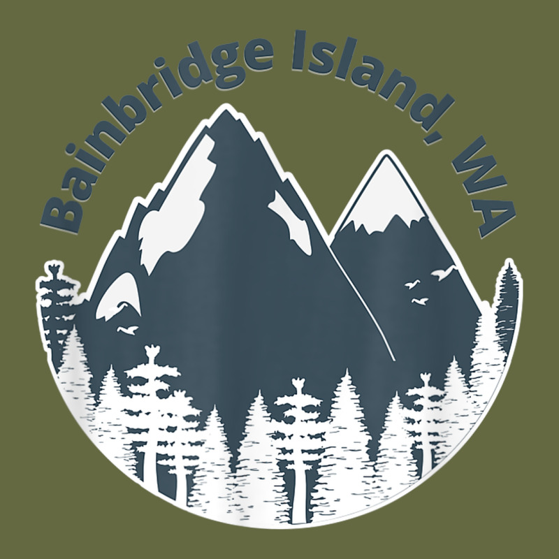 Bainbridge Island Wa Mountains Hiking Climbing Camping Long Sleeve Tee by linhVisuals | Teevron