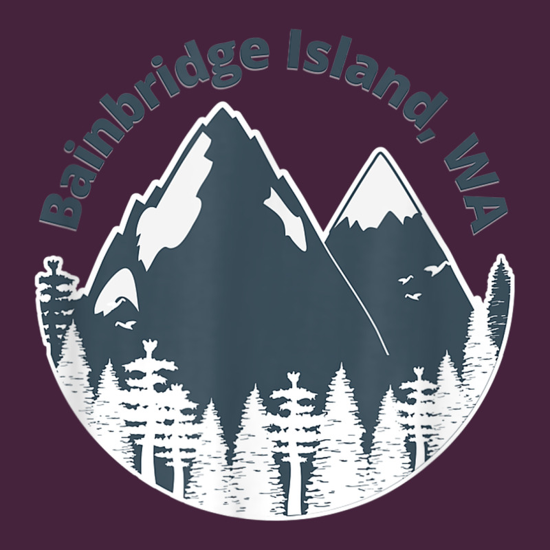 Bainbridge Island Wa Mountains Hiking Climbing Camping Long Sleeve Tee by linhVisuals | Teevron