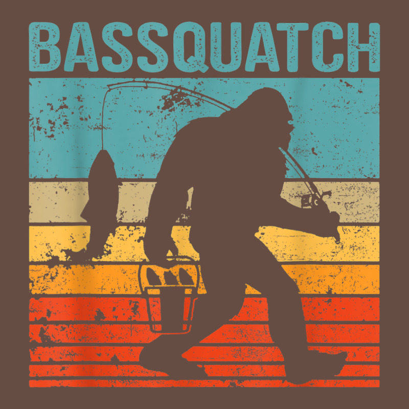 Bassquatch! Funny Bigfoot Fishing Outdoor Retro Long Sleeve Tee by linhVisuals | Teevron