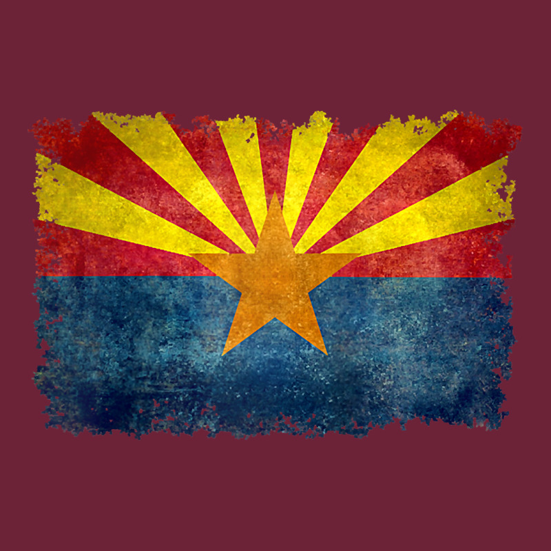 Arizona Flag In Grungy Style Raglan Baseball Tee Long Sleeve Tee by linhVisuals | Teevron