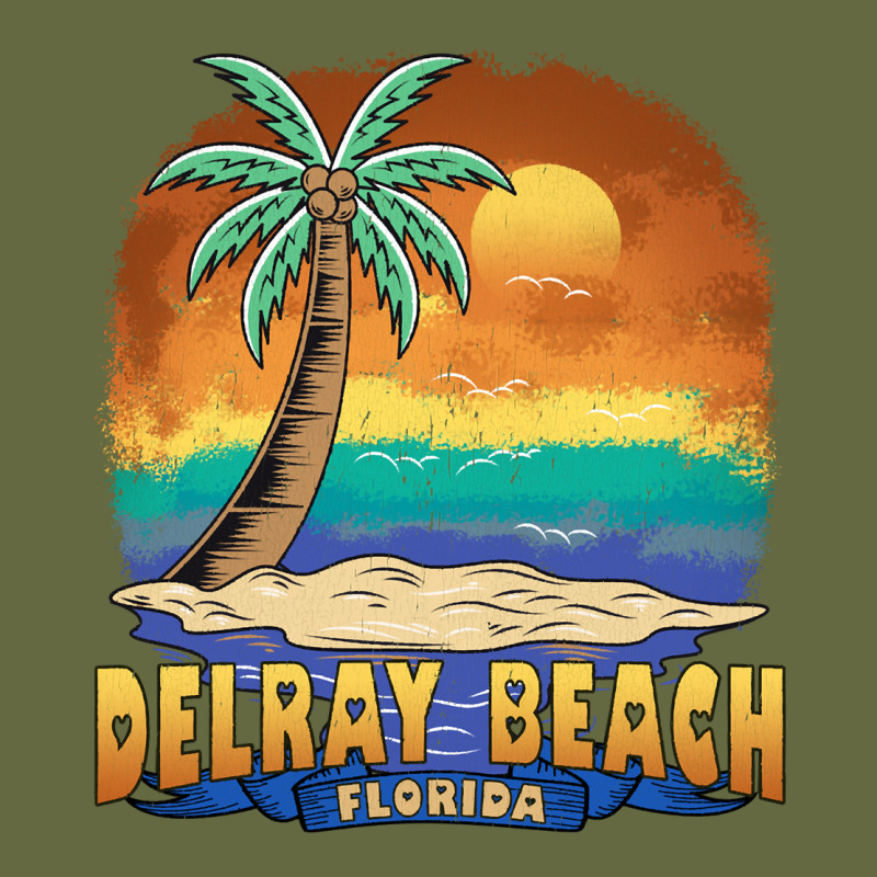 Delray Beach Florida  Vintage Distressed Souvenir Long Sleeve T Shirt Long Sleeve Tee by linhVisuals | Teevron