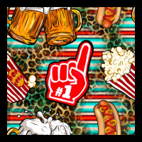 American Football Snacks With Serape And Leopard Ladies Tee | Teevron