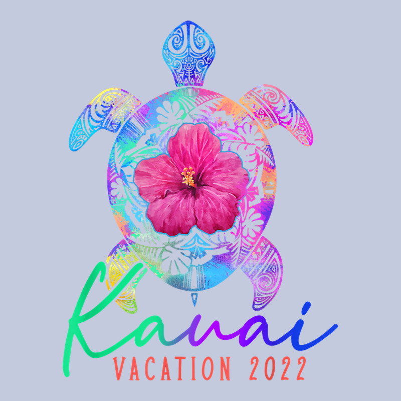 Kauai Hawaii Vacation 2022 Sea Turtle Flower Tropical T Shirt Long Sleeve Tee by linhVisuals | Teevron