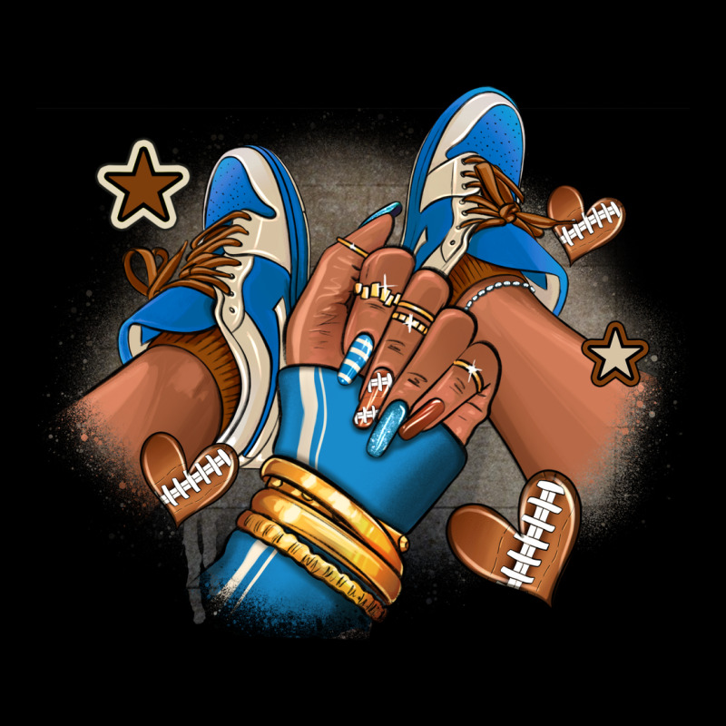 Football Afro Girl Sneakers Heavyweight Sweatshirt by RanaPortraitStore | Teevron