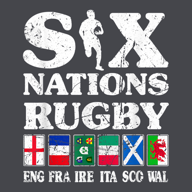 Rugby 6 Nations England France Ireland Italy Scotland Wales T Shirt Long Sleeve Tee by linhVisuals | Teevron