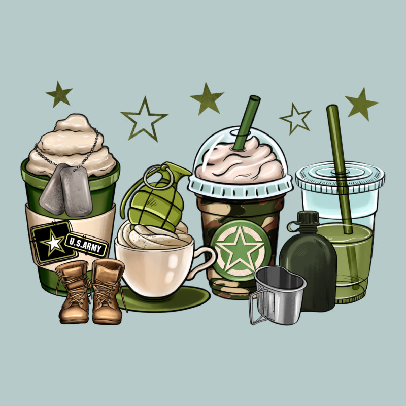 Us Army Coffee Cups Heavy Core Tee by OliviaCreatesArt | Teevron