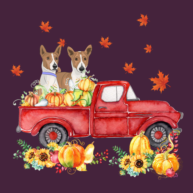 Basenji Pumpkin Truck Fall Leaf Thanksgiving Halloween Long Sleeve Tee by linhVisuals | Teevron