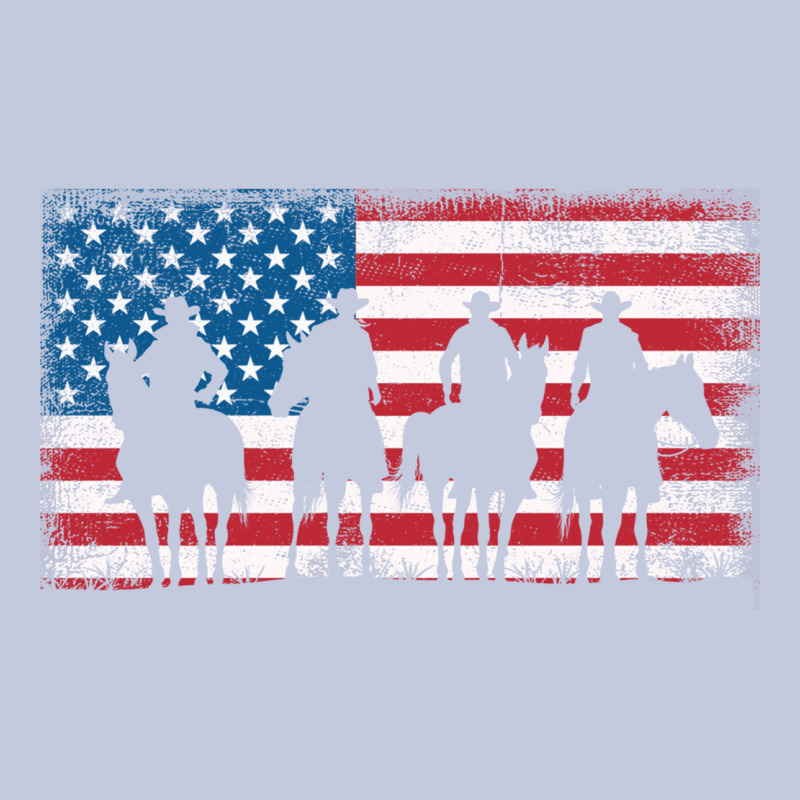 Cowboy Patriotic American Flag 4th Of July Gift Tee Long Sleeve Tee by linhVisuals | Teevron