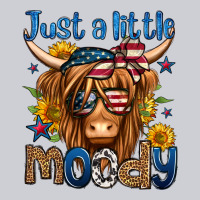 Just A Little Moody 4th Of July Long Haired Cow Heavyweight Sweatshirt | Teevron
