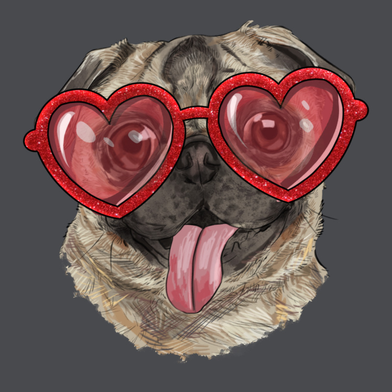 Pug With Love Glasses Zipper Hoodie by RanaPortraitStore | Teevron