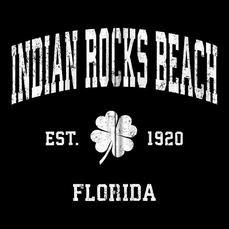 Indian Rocks Beach Florida Vintage Shamrock Sports Zip Hoodie Long Sleeve Tee by linhVisuals | Teevron
