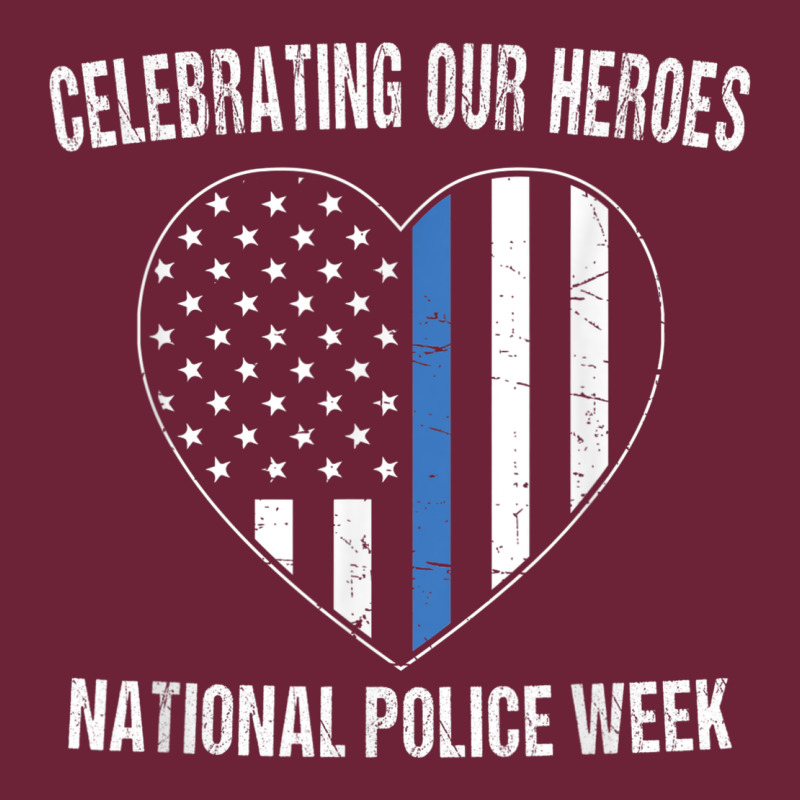 National Police Week Shirt Vintage Blue Line American Flag Long Sleeve Tee by linhVisuals | Teevron