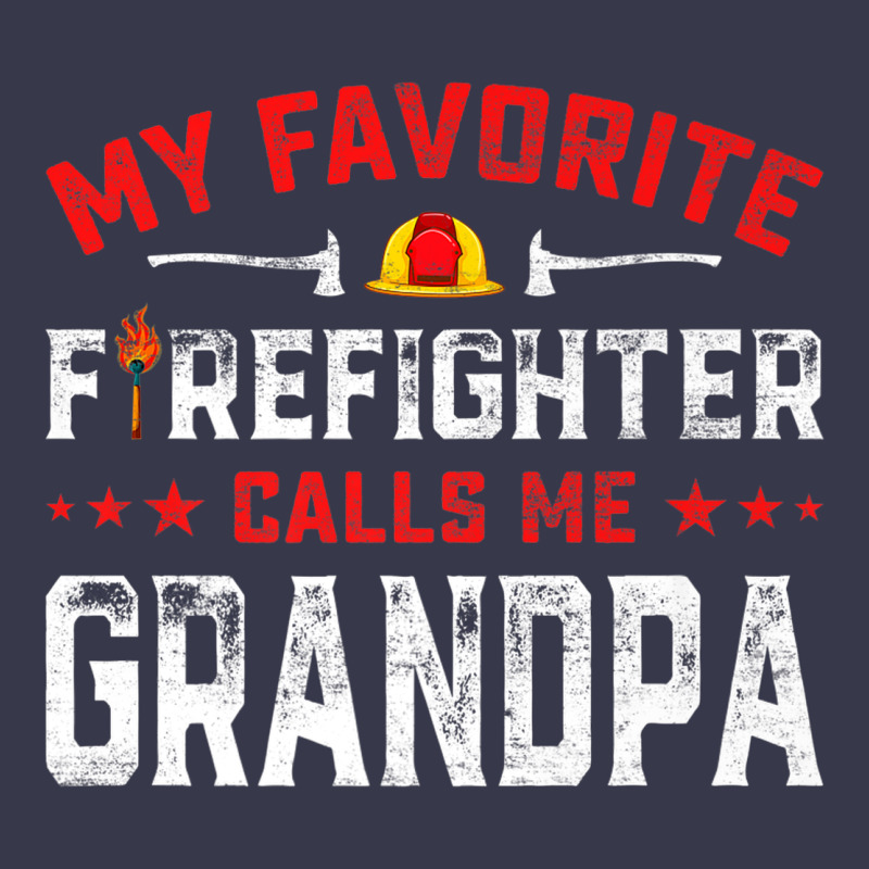 Mens Father's Day My Favorite Firefighter Calls Me Grandpa Premium Long Sleeve Tee by linhVisuals | Teevron