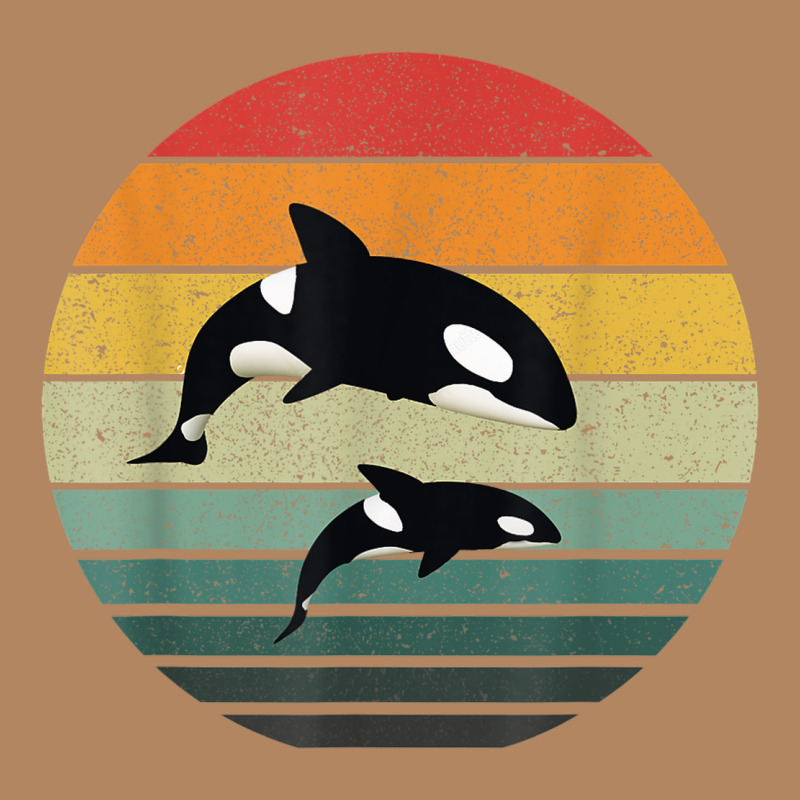 Orca Family Vintage Retro Art, Killer Whale Family Long Sleeve Tee by linhVisuals | Teevron