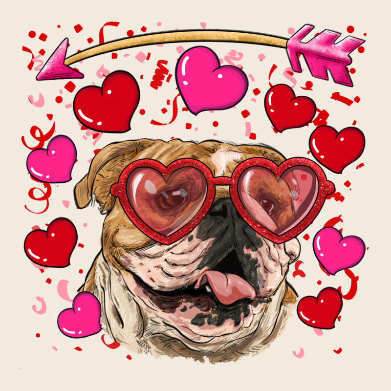 Valentine's Day  Brown English Bulldog Zipper Hoodie by RanaPortraitStore | Teevron